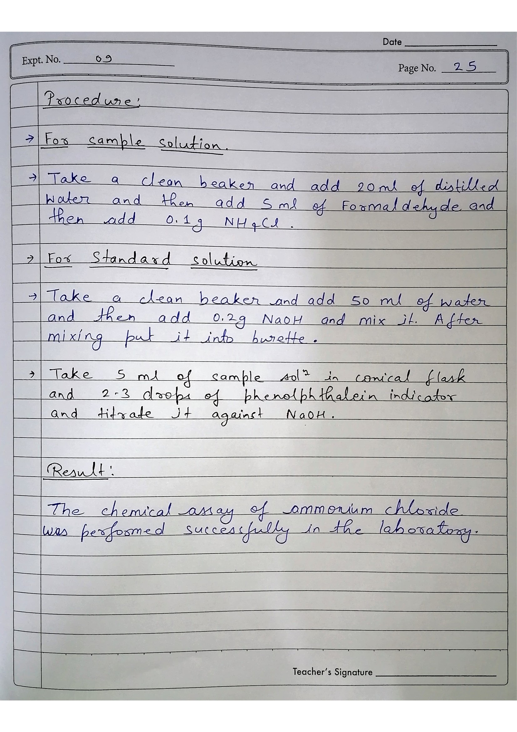 Pharmaceutical Chemistry Practical